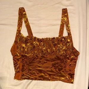 Urban outfitters Velvet cropped top